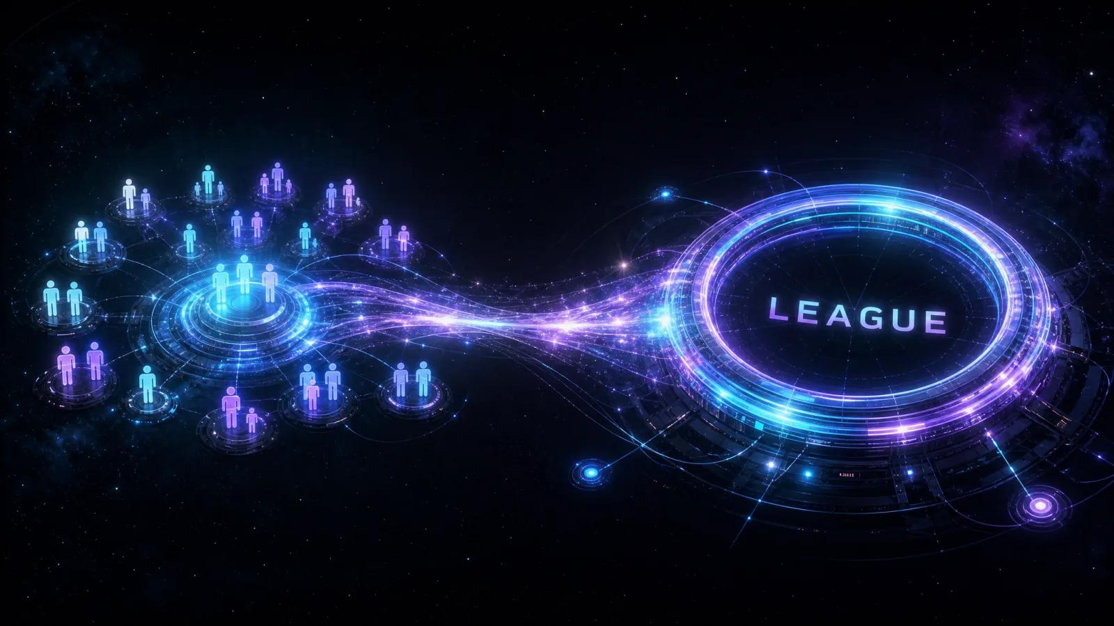 Organizations syncing their teams into a shared league
